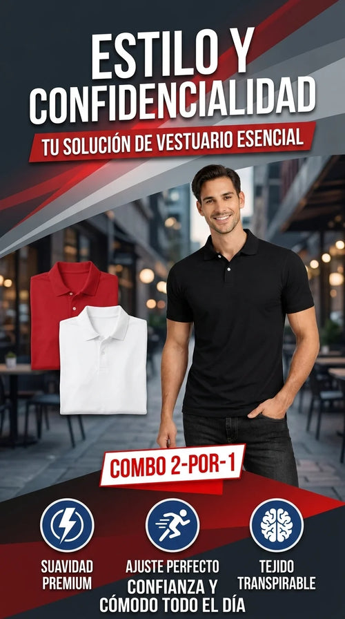 Gran Combo 2x1 Camiseta Polo Ultra Comoda