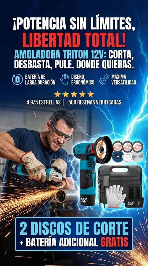 Mini Pulidora Inalámbrica | 2 Discos de Corte + Bateria Adicional GRATIS 🎁